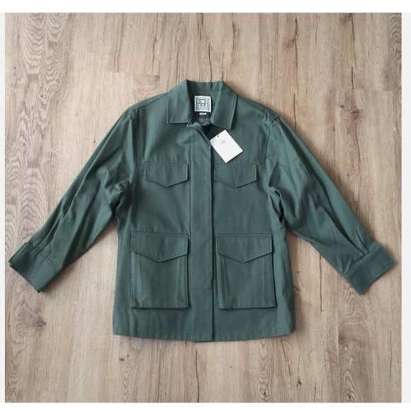 100% Authentic!! NWT Org.$630 Toteme Army jacket Khaki Green XS - Picture 7 of 11